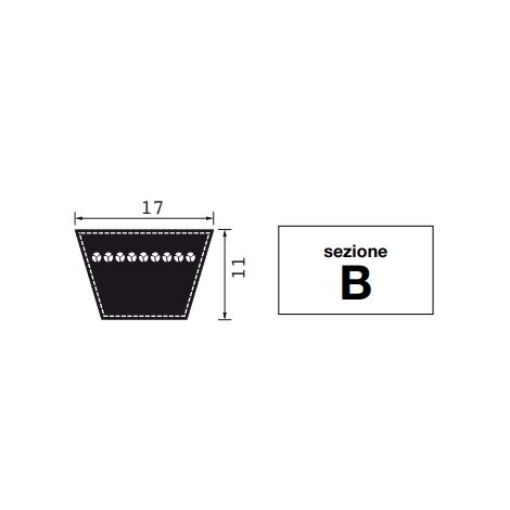 Cinghia Trapezoidale Industriale C58 – 22x14x1475 Mm, Adatta Per Macchinari E Motori