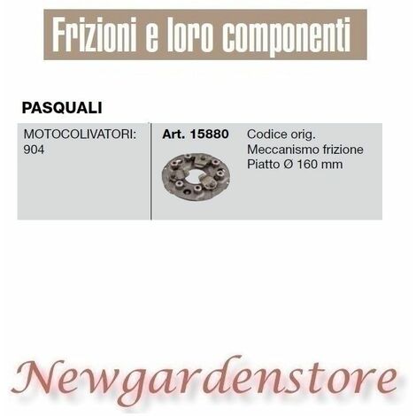 Frizione meccanismo 15880 motocoltivatore compatibile PASQUALI 904 piatto 160mm