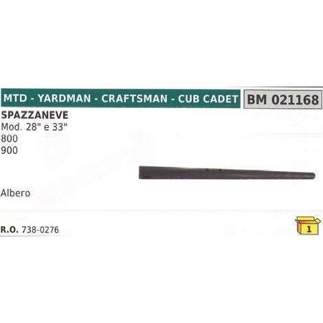 Albero spazzaneve MTD - YARDMAN - CUB CADET 800 - 900 mod. 28" - 33"  - 738-0276