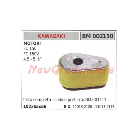 Filtro aria KAWASAKI motore FC 150 150V 4.5 5 HP 002150