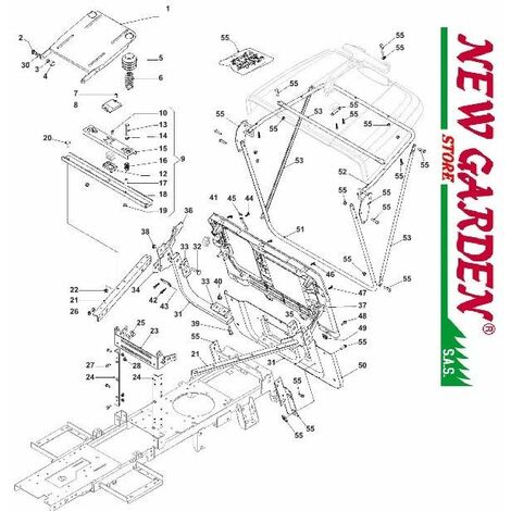 Esploso telaio 66cm XE966HDB B&S950 trattorino rasaerba CASTELGARDEN ricambi 6 MOLLA
