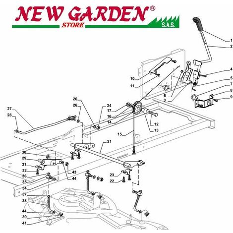 Esploso sollevamento piatto trattorino SD108 XDL190HD CASTELGARDEN 2002-13 21 ASSE