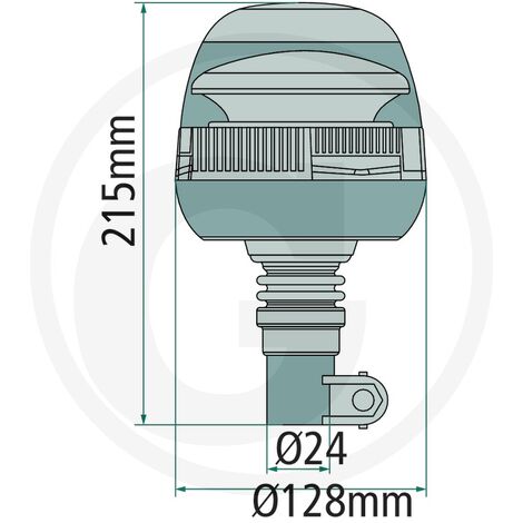 Offerta Lampeggiante Rotante Magnetico Arancio V.12