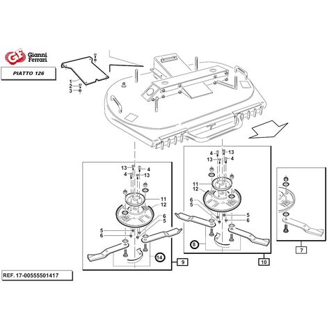 KIt coppia lama mulching sinistra + coppia lama mulching destra GIANNI FERRARI