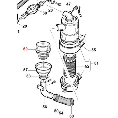 Prefiltro aria ciclone ORIGINALE GIANNI FERRARI per motore macchina operatrice