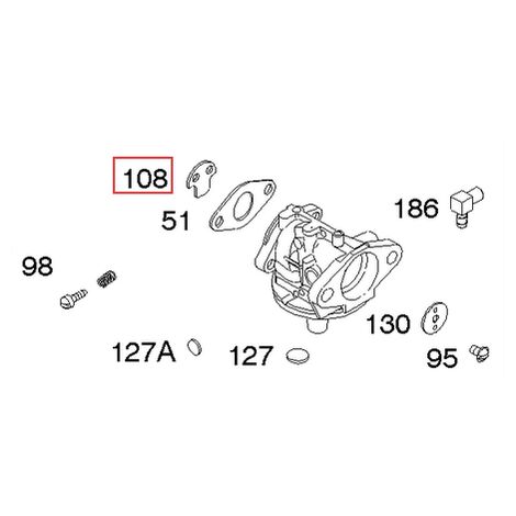 Valvola a farfalla originale motore rasaerba tagliaerba BRIGGS & STRATTON 691182