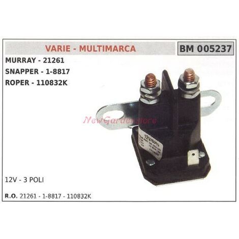 Relè solenoide multimarca murray 21261 snapper 1-8817 roper 110832K 005237