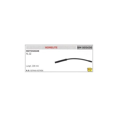Tubo pescamiscela HOMELITE motosega XL 12 lunghezza 228 mm 63744A-63745A