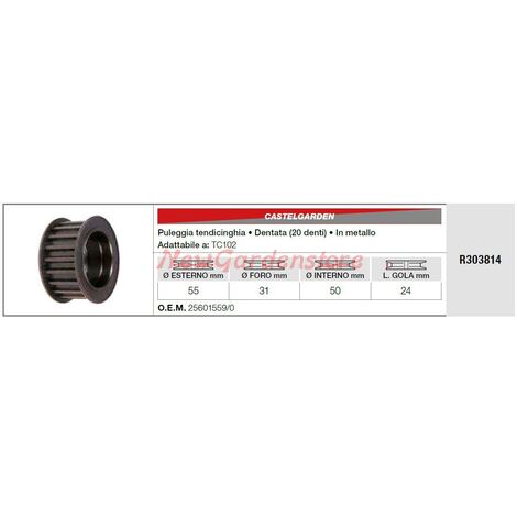 Puleggia tendicinghia CASTELGARDEN trattorino tagliaerba TC102 R303814 25601559/0