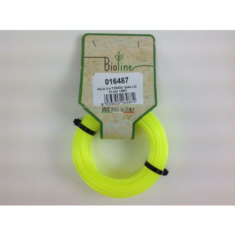 Filo BIOLINE decespugliatore giallo diametro tondo 2,4 mm lunghezza 15 mt (1/2)