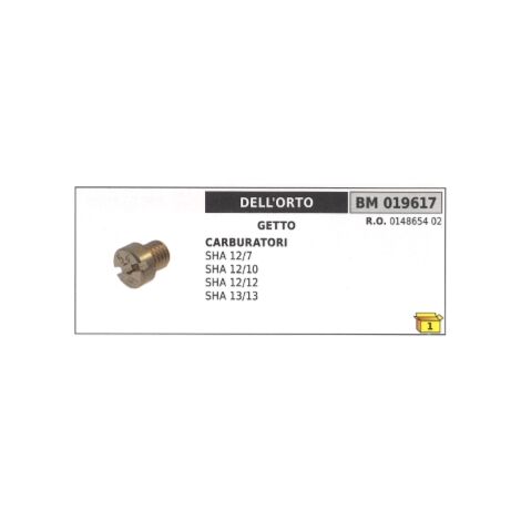 Getto carburatore DELL'ORTO SHA12/7 SHA12/10 SHA12/12 SHA13/13 0148654 02