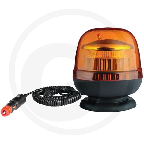 Girofaro lampeggiante a led magnetico per trattore , muletto arancio 12 -24v