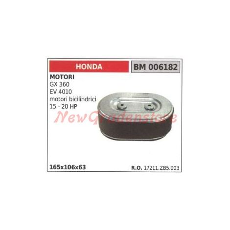 Filtro aria HONDA motore GX 360 EV 4010 motori bicilindrici 15 20 HP 006182 Filtro aria HONDA motore GX 360 EV 4010 motori bicilindrici 15 20 HP 006182