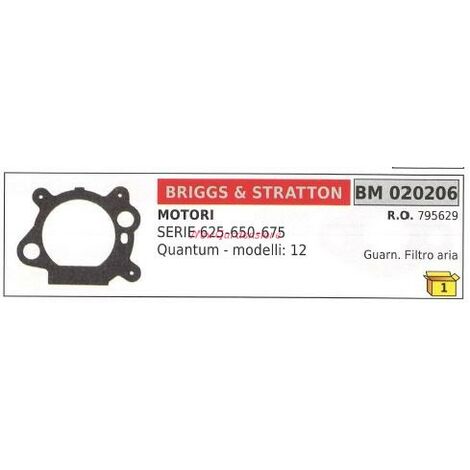 Guarnizione filtro aria B&S tagliaerba rasaerba SERIE 625 650 675 020206