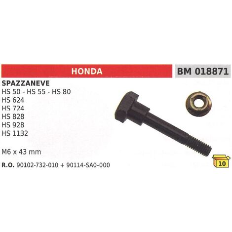 Perno spinotto di sicurezza M6x43mm spazzaneve HONDA HS 50 HS 55 HS 80 HS 624