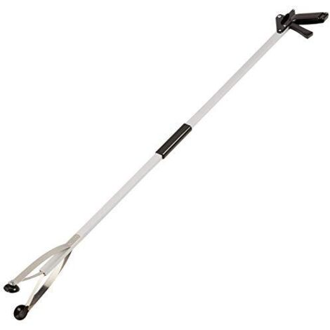 Pinza per rifiuti con piastre di gomma curve lunghezza 128 cm