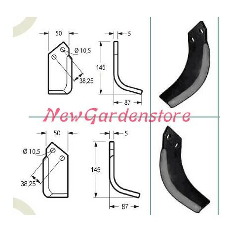 Kit zappe ricambi originali GOLDONI cassone fresa motocoltivatore 21M 00070920