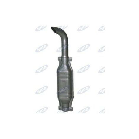 Marmitta con prolunga curva piccola diametro 60mm L1140mm per trattore agricolo