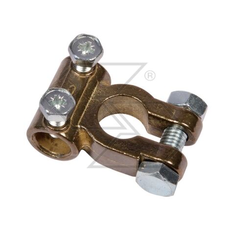 COPPIA MORSETTI BATTERIA ( E -)RIAPRIBILI IN OTTONE - Confezione Da 2 - Foto 4