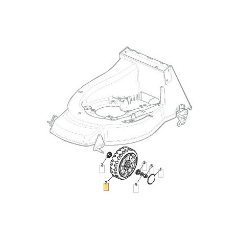 Ruota tagliaerba a spinta modelli MAC48TB MAC53THC 381007383/0 STIGA