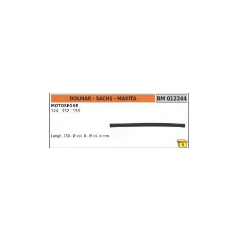 Tubetto pescamiscela DOLMAR 144 - 152 - 153 motosega lunghezza: 130mm 012244