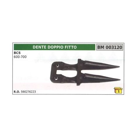Dente doppio fitto per trattore agricolo BCS 600 700