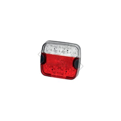 Highsider Fanale Posteriore LED STRING – Lente Affumicata Omologata E – 126 Mm – Antispruzzo