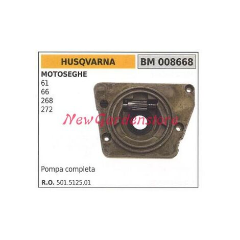 Pompa olio HUSQVARNA motore motosega 61 66 268 272 008668
