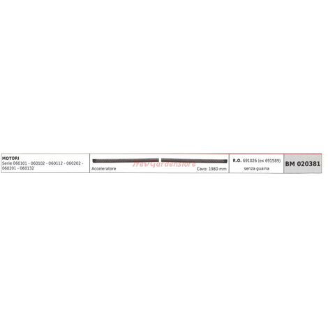 Cavo di controllo acceleratore BRIGGS & STRATTON motori serie 060101 060102 020381