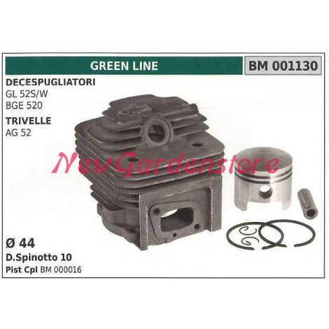 Cilindro pistone segmenti GREEN LINE motore decespugliatore GL 52S/W ECO 001130