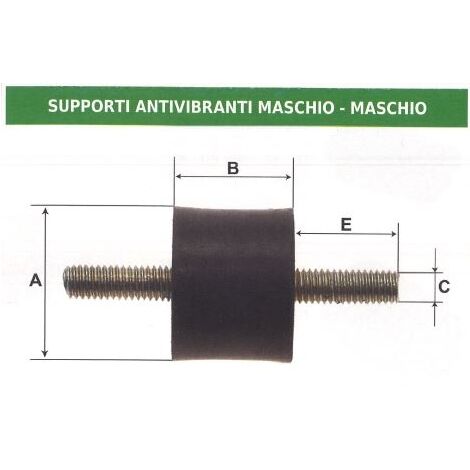 Supporto antivibrante maschio - maschio UNIVERSALE 011900