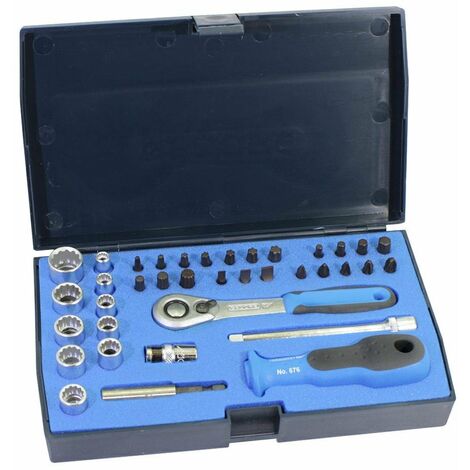Set Chiavi A Bussola S&R 20 Pezzi Con Cricchetto 3/8 – Bussole 6-24 Mm, Prolunghe, Snodo, Per Candele, Cassetta Metallo