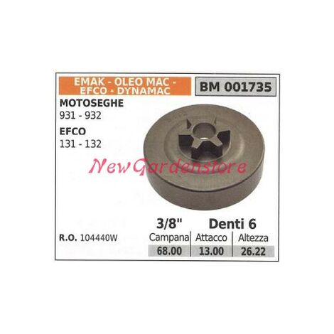Pignone campana frizione motosega OLEOMAC EFCO 936 940  325' denti 7 50060033 (1/2)