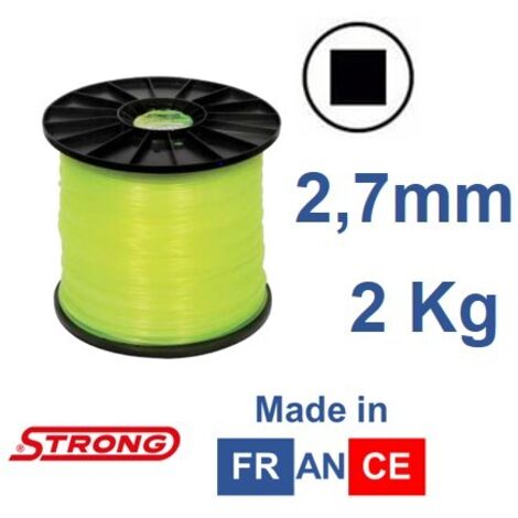 Bobina 2 Kg filo per decespugliatore STRONG sezione quadra Ø2.7mm lunghezza 240m
