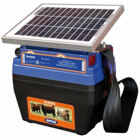 Elettrificatore ranch AMA S450 a pannello solare 5W e batteria 91918 (1/3)