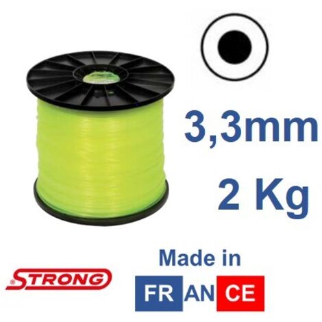 Bobina 2 kg filo per decespugliatore STRONG sezione tonda 3.3 mm lunghezza 210m