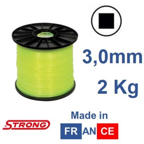 Bobina 2 Kg filo per decespugliatore STRONG sezione quadra Ø3.0mm lunghezza 190m