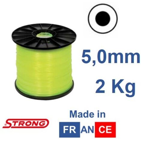 Bobina 2 kg filo per decespugliatore STRONG sezione tonda 5.0 mm lunghezza 90m