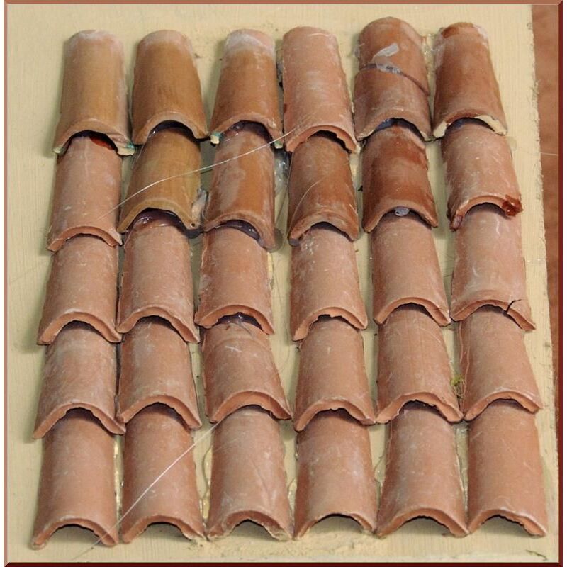 Tegole in Resina 28 mm Color Terracotta 20 pz Coppo per Presepe 86898
