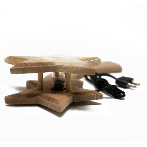 Stella Cometa in Legno Presepe 15 cm con Luce 3,5V 11492