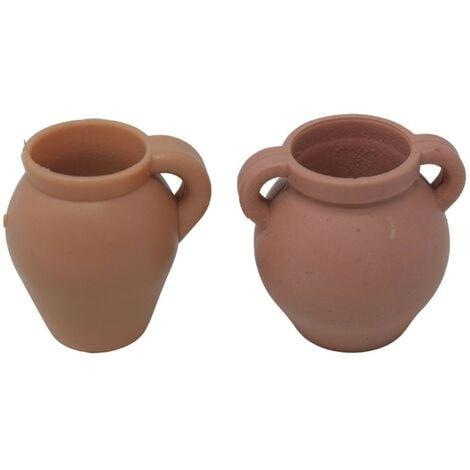 Anfore In Terracotta Per Presepe - Confezione Da 6 Pezzi | Altezza 3-4cm | Decorazioni Natalizie Artigianali - Foto 5