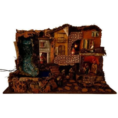 Set Presepe Artigianale 002 Con Personaggi | Base E Figure Per Il Presepe Fai Da Te