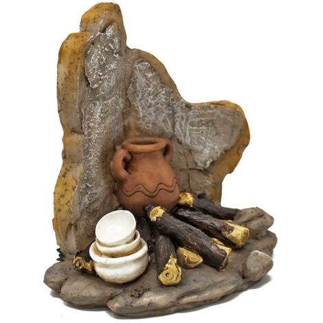 Set 2 Miniature per Presepe in Resina Pozzo e Fuoco 48212