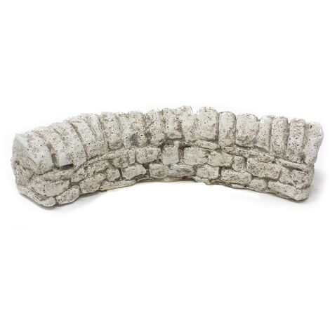 Muretto in gesso con Pietre Curvo 16 cm 41059