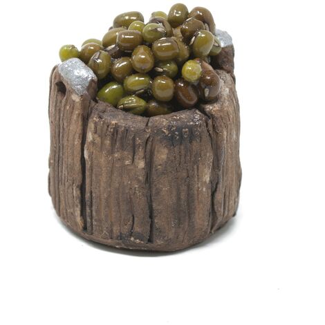 Tino in legno con olive 3x3,5cm