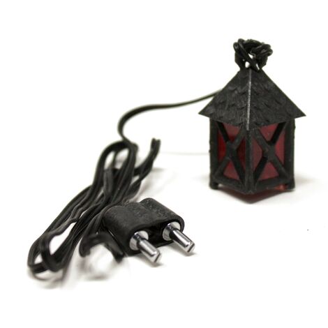 Lanterna in Plastica Luce Rossa 2,5 cm Luci per Presepe 3,5V - 11455