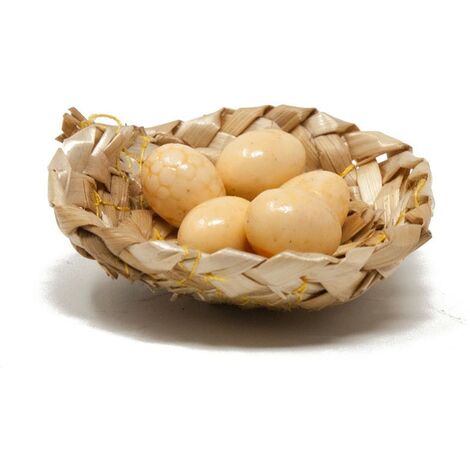 Cesto con Uova 3,5 cm Miniature per Presepe in Resina - 86970
