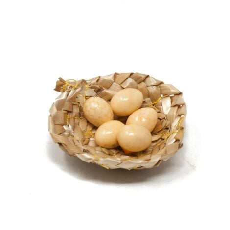Cesto con Uova 3,5 cm Miniature per Presepe in Resina - 86970