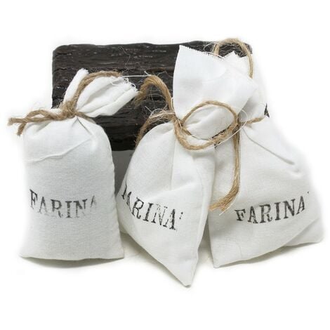 Set 3 Sacchi di Farina in Tessuto Miniature per Presepe 10103