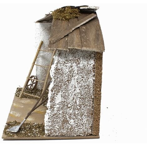 Capanno con Attrezzi per Presepe 20x14 cm 11257